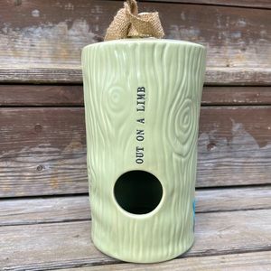 Rae Dunn Out On a Limb Woodgrain Birdhouse
